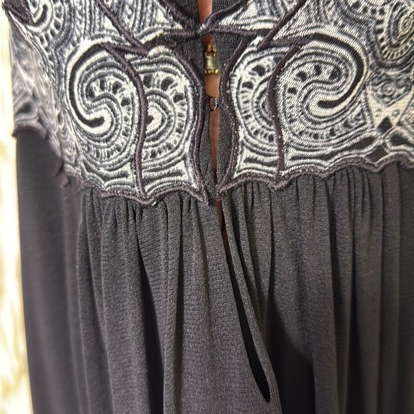 Y2K Vivienne Tam Black Mesh Below Knee Strappy Back Dress Waist Detail 1/small - Picture 8 of 12